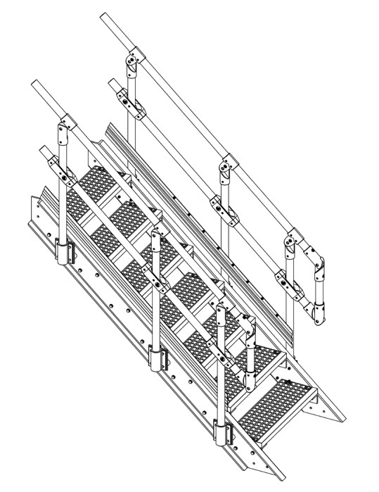 Stair Crossover Platforms - Staircare FRP